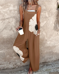 Lina™ | Eleganter Jumpsuit mit Taschen – Braun