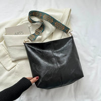 Heidi | Vintage Leder-Schultertasche – Schwarz