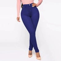 Jeggings Damen Slim Fit | Hoher Bund Knöchellang – Blau