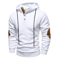 Slobodan – Stilvoller Langarm-Kapuzen Pullover – Weiß