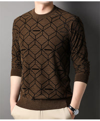 Herren Pullover mit Rundhalsausschnitt - MIKE – Khaki