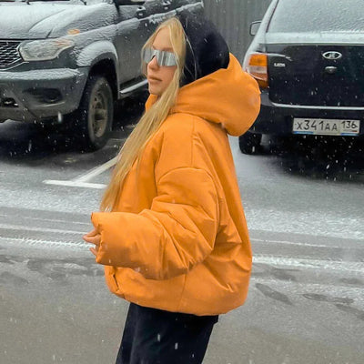 Olithoreia | Damen Winterjacke mit Kapuze und Taschen