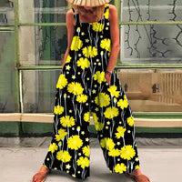 Lyra - Boho Print Jumpsuit – Schwarz