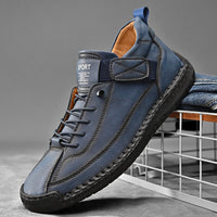 CHRISTIAN - HANDGEFERTIGTE LEDERSCHUHE – Blau