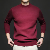 ANTON - ENG ANLIEGENDER ROLLKRAGENPULLOVER – Weinrot
