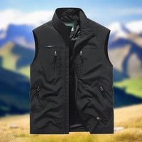 Becker Weste | Lässige multifunktionale Sommer-Outdoor-Westen für Männer – Schwarz