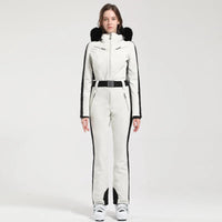 Einteiliger Skianzug für Damen | Wintersportbekleidung – Weiß