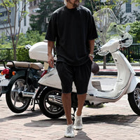 Draxen™-Set aus Premium-Strick mit Oversize-Passform und Streetwear-Style – Schwarz