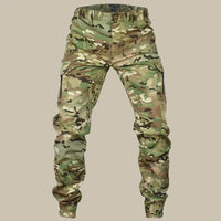 Cargohose für Herren - Leichte Sommer-Wanderhose im militärischen Stil für Outdoor – Hellgrün