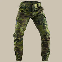 Cargohose für Herren - Leichte Sommer-Wanderhose im militärischen Stil für Outdoor – Oliv