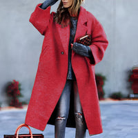 Yoni - Klassischer Retro-Mantel – Rot