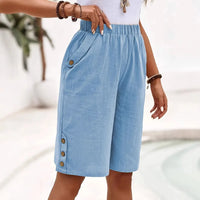 Valentina | Lässige Passform Shorts – Hellblau