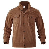 Velkor™ Jacke mit Gerippter Textur und Raffinierter Ausstrahlung – Braun