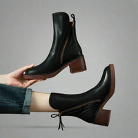 Saskia | Stylische Ankle Boots für den Alltag – Schwarz