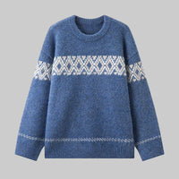 William | Vintage Isländischer Pullover – Blau