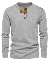 Easton™ | Klassisches Herren-Langarmshirt – Grau