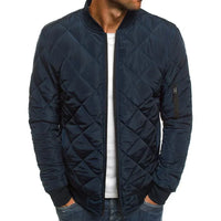 Jacob™ - Baumwolljacke mit Diamantmuster – Marine