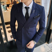 Herren Dreiteilig Formell Hochzeitsgast Anzug Set | Elegante – Marine