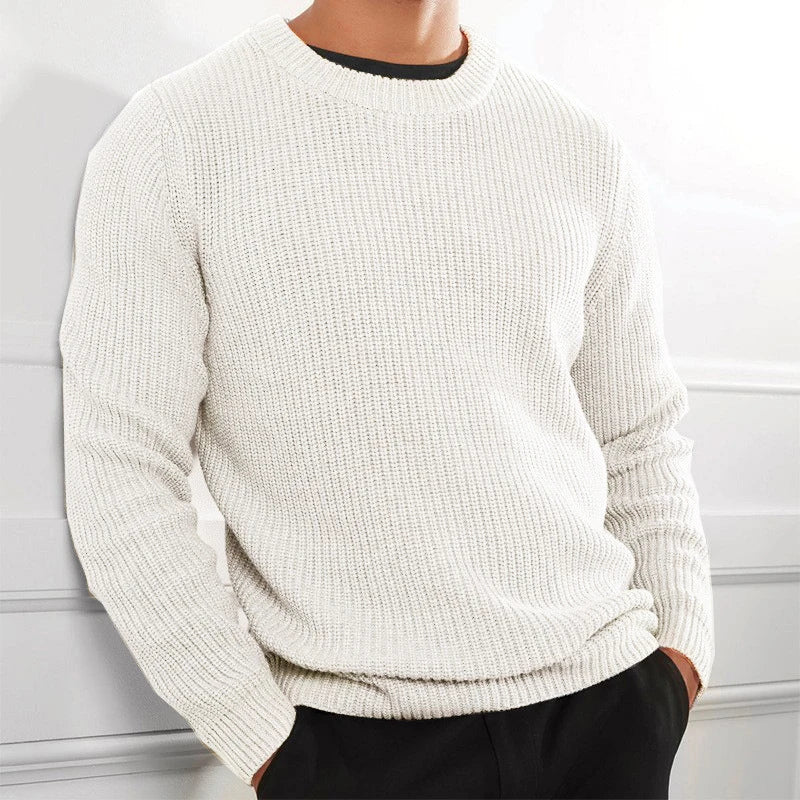 Lehmann Modehaus | Robuster Langarm-Pullover für Herren