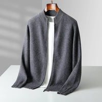 Miles Zip Cardigan – Dunkelgrau