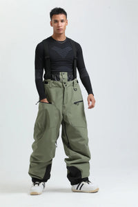 Unisex-Skihose mit Trägersystem | funktionale Winterausführung – Grün