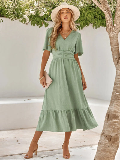 Angelou | Elegantes langes Kleid für Damen