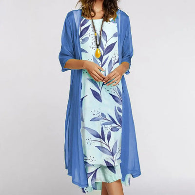 Berthana | Damen Rundhalsausschnitt Kleid