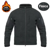 Eberhard® | Premium Robuste Militärjacke für Männer – Graues Polar Fleece