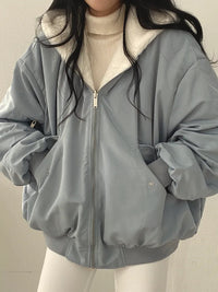 Damen-Winterjacke mit langem ärmelschnitt | Wintertauglich – Blau