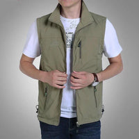 Weste für Herren - Sommer Outdoor Ärmellose Jacke – Khaki