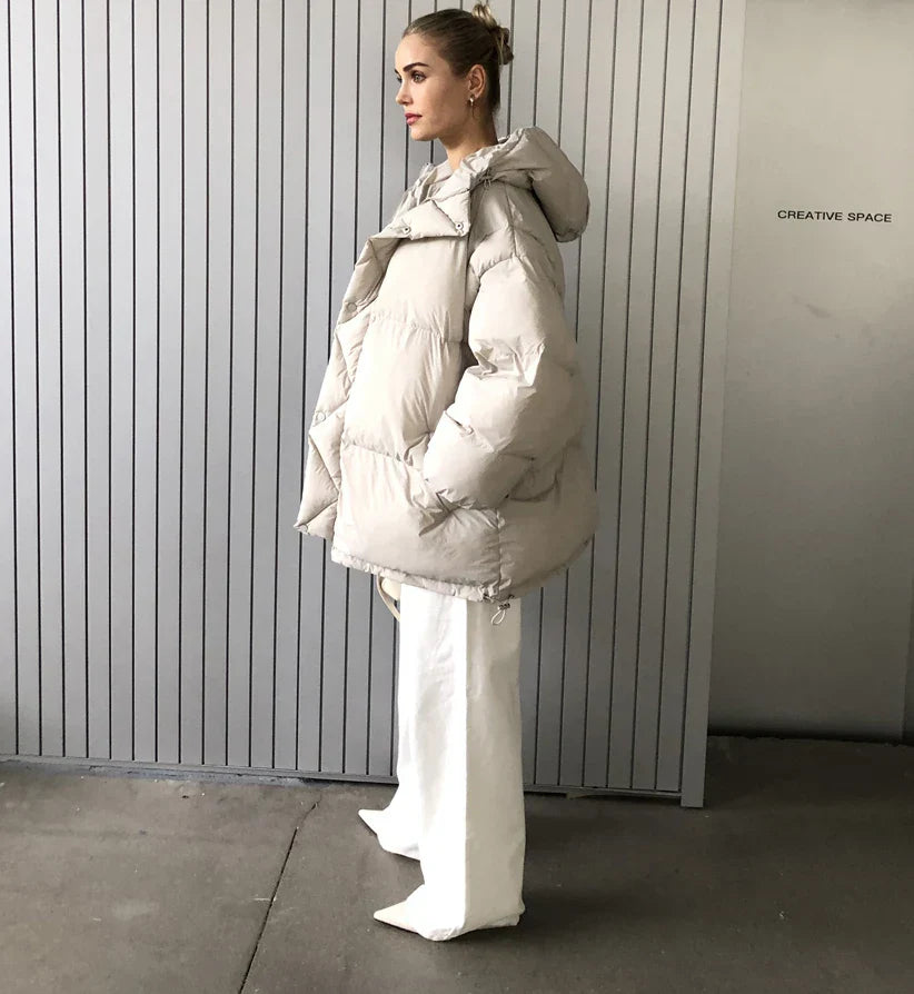 Kyie | Neue burgunderrote Winterjacke Damen, warm und stilvoll