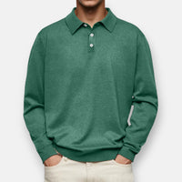 Aiden™ | Langarm-Polo – Dunkelgrün