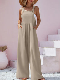 Sommer-Overall für Damen - Bequemer ärmelloser Einteiler für heiße Tage – Khaki