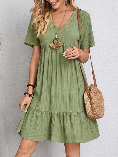 Stella | Anmutiges Vintage Kleid mit V-Ausschnitt