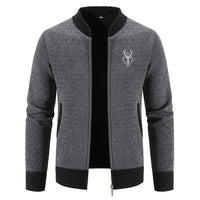 Ferrian – Strickjacke Mit Reißverschluss Und Taschen – Grau