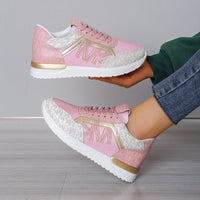 JANINA - SPORTSCHUHE MIT METALLISCHEN DETAILS – Rosa