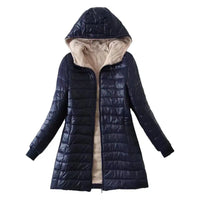 Elise | Gepolsterte Winterjacke – Blau