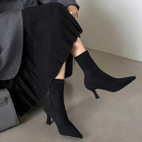 Damen Stiefelette | Ausführung mit spitzer Zehenpartie – Schwarz