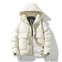 Ascentra | Wasserdichte Winterjacke mit Kapuze für Männer – Beige