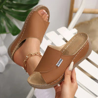 Selene | Orthopädische Keilabsatzsandalen™ – Braun (Fast ausverkauft!)