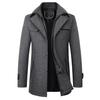 Stephon | Business Casual Verdickter Mantel – Grau