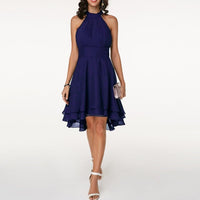 Loren - Schickes Kleid mit Rüschen – Marine