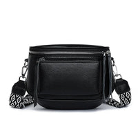 Elsie | Raffinierte PU Lederaxeltasche – Schwarz