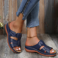 Francesca | Konturiertes Fußbett Orthopädisch Sandalen – Dunkelblau