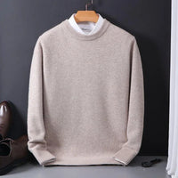 GÜNTHER - KLASSISCHER STRICKPULLOVER – Camel
