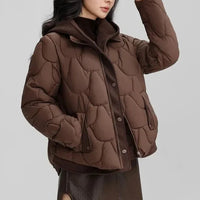 FrostHaven™ Steppjacke Mit Kuscheliger Kapuze – Kaffeebraun
