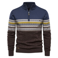 Herrenpullover mit Rundhalsausschnitt - PHILIP – Denim-Blau
