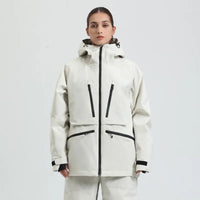 Unisex-Skijacke für Wintersport | funktionale Ausführung – Cremefarben