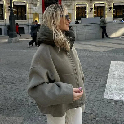 Rerbelha | Lässige lockere Kapuzenjacke für Frauen