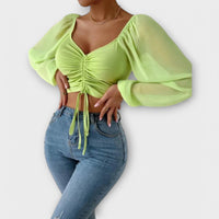 Jacqueline™ – Die perfekte Abendbluse für jeden Anlass – Hellgrün